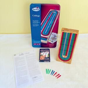 Vintage Pavilion 2008 Toys R Us Cribbage Track Board Game Continuous Tin Wood